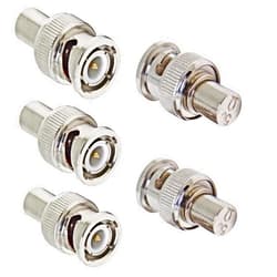 RFAdapter BNC 50 Ohm Terminator, 5-Pack BNC Male Plug Coaxial Cable Adapter Connector