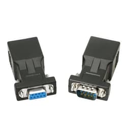 XMSJSIY DB9 RS232 to RJ45 Extender, DB9 9-Pin Serial Port Female&Male to RJ45 CAT5 CAT6 Ethernet LAN Extend Adapter Cable-2pcs (2-Adapter)