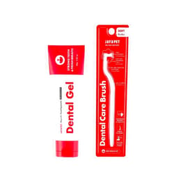 JAYU PET Tooth Brushing Kit - Dental Gel 1EA + Dental Care Brush 1EA | Dog Cat Tooth Brush Kit, Pet Toothpaste and Toothbrush Set, Dental Oral Care Kit, Dog Cat Toothpaste and Brush