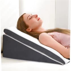 Vekkia 2-Pack Adjustable Wedge Pillow for Sleep Apnea & Back Pain, Memory Foam Triangle Pillow for Acid Reflux, GERD, Snoring, Surgery Recovery, Leg Elevation, 2 Heights & Softness Options(10IN)