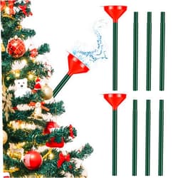 Vencede 55 Inch Large Christmas Tree Water Funnel 2 Pack Stainless Steel Christmas Tree Watering System with Large Funnel Tree Watering Device for Indoor Outdoor Trees
