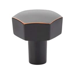 Emtek 86457US10B Urban Modern 1-1/8 Diameter Mod Hex Geometric Knob - Oil Rubbed Bronze