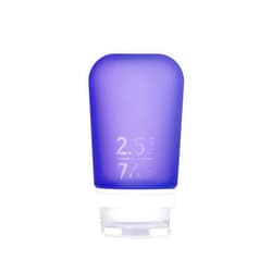 humangear GoToob+ (Medium) | Refillable Silicone Travel Bottle | Locking Lid | Food-Safe Material | Purple, Medium (2.5 fl.oz.; 74ml)