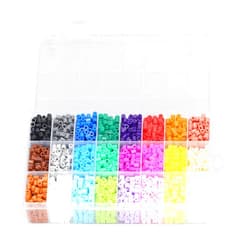 ZIZEV 5Mm Beads Kit for Mini for Matching Color 24 Colors Set Paper for Pieces Accessories Color Matching Plastic Box 12 6300Pcs