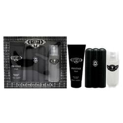 Cuba Prestige Black by Cuba for Men - 3 Pc Gift Set 3oz EDT Spray, 6.6oz Shower Gel, 3.3oz After Shave