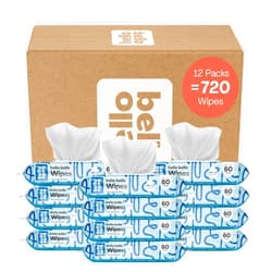 Hello Bello Extra Gentle Unscented Baby Wipes, Plant Based, Made with 99% Water and Aloe for Babies and Kids, 720 Count