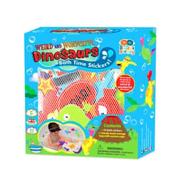 BUDDY & BARNEY Weird & Wonderful Dinosaurs Bath Stickers, Dinosaur Foam Stickers Bath Toy for Children 3+, Pack of 33 Reusable Dino Stickers, Bathtub, Tub, Shower, Boys, Girls, Kids