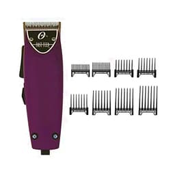 Generic Oster Fast Feed Limited Edition Purple Hair Adjustable Pro Clipper + 8pc Combs