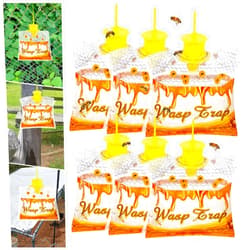 Stingmon Trap 6 Pack Disposable Wasp Traps Outdoor Hanging Carpenter Bee Traps for Outside Yellow Jacket Traps Hornet Trap Wasp Catcher Killer for Bug Flies Patio Garden