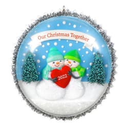 Hallmark Keepsake Plastic Christmas Ornament 2022 Year-Dated, Our Christmas Together Snowmen