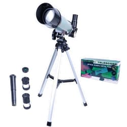 Qooarker Telescope for Kids - 90x Magnification, Includes Three Eyepieces, Tabletop Tripod and Moon Lens, Portable Refractor Telescope for Children and Beginners