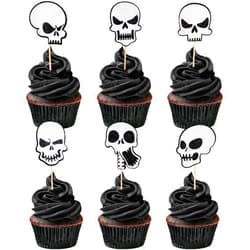 VCGUDOE 24PCS Cupcake Toppers Halloween Cake Decorations Halloween Halloween Party Decorations Birthday Party Cake Decorations Supplies
