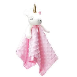 Pro Goleem Unicorn Loveys for Babies Soft Plush Pink Security Blanket for Girls Snuggle Toy Stuffed Animal Lovies for Babies Baby Girl Gifts for Newborn, Infant and Toddler, 16 Inch