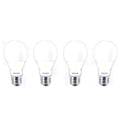 Philips LED Dimmable A21 Soft White Light Bulb with Warm Glow Effect 1100-Lumen, 2200-2700-Kelvin, 12-Watt (75-Watt Equivalent), E26 Base, Frosted, 4-Pack