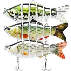 TRUSCEND Fishing Lures for Freshwater and Saltwater, Lifelike Swimbait for Bass Trout Crappie Walleye Pike, Slow Sinking Bass Fishing Lure, Must-Have Fishing Gifts for Men, Family Fishing Gear Plugs