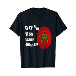 National Flags & Roots Proud Heritage Gifts Moorish In My DNA Moors Flag Proud Moorish Moroccan Moors T-Shirt