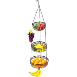 Simple Houseware 3-Tier Fruit Hanging Basket, Bronze