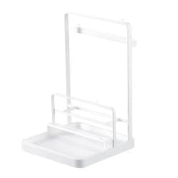 YAMAZAKI home 4772 Cooking Tool and Lid Station-Kitchen Utensil Organizer Stand, One Size, White