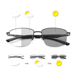 Vepiant Photochromic Progressive Multifocus Computer Reading Glasses Spring Hinges Transition UV400 Sunglasses Sun Readers