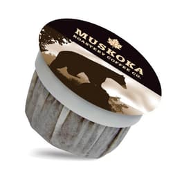 MUSKOKA ROASTERY COFFEE CO. Muskoka Roastery Coffee, Black Bear, Dark Roast, 20 Single Serve Coffee Pods, Compatible with K-Cup Keurig Brewers
