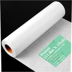 Phinus Fusible Interfacing for Sewing, Medium Weight White 11.8in X 15yd Iron on Interfacing, Fusible Fleece Interfacing for Sewing for Sewing Supplies and DIY Crafts Supplies
