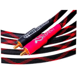 BETTERCABLES.COM 10 Feet Silver Serpent Anniversary Edition Red/Black RCA Audio Interconnect Cables - Stereo Pair (2 Cables) High-End, High-Performance, Premium Hi-Fi Audio