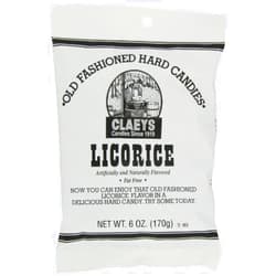 Claeys Old Fashioned Licorice Hard Candy 6 oz.