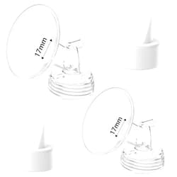 BDICOVE 4pack Breast Pump Parts, 2pcs 17mm Flange and 2pcs Duckbill Valves for Spectra/Motif Luna/Amada MYA Breast pumps Parts, for Spectra S2 S1 9 Plus Parts, Replace to Spectra Flange Spectra Duckbill Valve