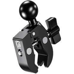 BRCOVAN Aluminum Alloy Handlebar Clamp Mount Base with 1'' TPU Ball for Rails 0.5'' to 1.75'' in Diameter, Compatible with RAM Mounts B Size Double Socket Arm & Bike Motorcycle Phone Mount Holder