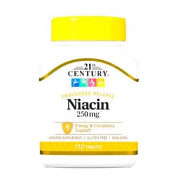 21st Century Niacin 250 mg Tablets, 110-Count (Pack of 2)