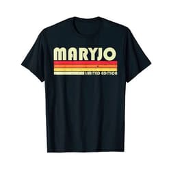 Funny Christmas Girl Mother Women Mom Custom Gifts MARYJO Name Personalized Retro Vintage 80s 90s Birthday T-Shirt