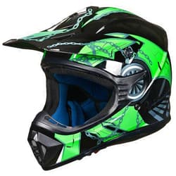 ILM Youth & Kids Dirt Bike Helmets Motocross ATV Dirtbike BMX MX Offroad Full Face Motorcycle Helmet, DOT Approved Model 128YS (Green Black, Youth-Small)