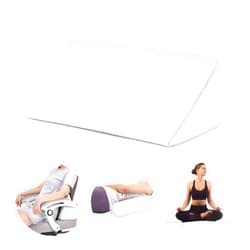 Zantle Small Wedge Pillow, Small Wedge Pillow for Sleeping, Small Foam Wedge Pillow for Yoga, Laptop, Memory Foam Positioning Wedge, Small Wedge Pillow for Chair, Provide Support and Relieve Fatigue(White)