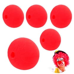 Dancepanda Red Clown Nose, Clown Noses for Kids Adult Accessories(5 PCS,1.9 Inch)