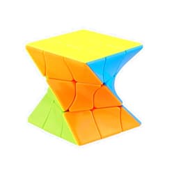 Willking Cube Twist 3x3 Stickerelss Speed Cube Vivid Color Magic Puzzle Toys Puzzle Boxes(Twist 3rd Order)