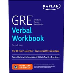 By Kaplan Test Prep (Author) GRE Verbal Workbook: Score Higher with Hundreds of Drills & Practice Questions (Kaplan Test Prep)