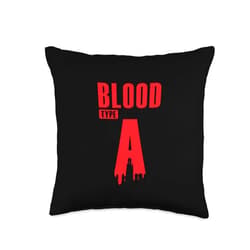 blood group blood inheritance rhesus factor genes Type A Rhesus Factor Blood Group Heart Throw Pillow, 16x16, Multicolor