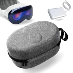 FRASAM Desigined Hard Travel Case Suitable for Apple Vision Pro, Shockproof Carrying Bag Compatible with Vision Pro Headset, Battery & Charger Accessories, Classic Grey