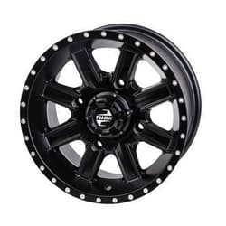 TUSK 4/156 Cascade Wheel 12x7 4.0 + 3.0 Matte Black for Yamaha YFZ450R 2009-2025