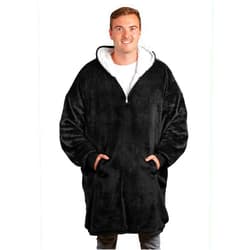 trekki Oversized Hoodie Blanket Sweatshirt, Wearable Blanket Hoodie Men Women with Zip, Comfy Fleece Hooded Blanket Adult