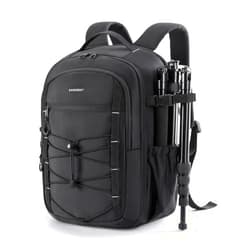 BAGSMART Camera Backpack, Professional DSLR Protective Camera Bag Backpack with Tripod Holder & Rain Cover, 17
