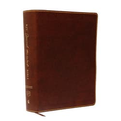 By Thomas Nelson (Author) KJV Large Print Bible, Journal the Word, Reflect, Journal or Create Art Next to Your Favorite Verses (Brown Bonded Leather, Red Letter, Comfort Print: King James Version)