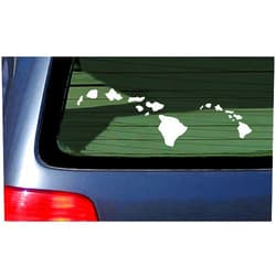 Stickermatic Hawaiian Island Chain Vinyl Sticker - White