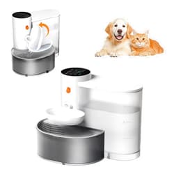 Potaroma Smart Wireless Pet Water Fountain, No Filter, 3.5L Large Capacity, Rechargeable Automatic Water Dispenser for Cats and Small Dogs, Wastewater Separation Always Fresh Water