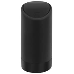 FYY Car Trash Can with Lid, Mini Portable Auto Garbage Can Small Leak-Proof Silicone Car Trash Bin Vehicle Dustbin for Automotive Office Home Kitchen Tabletop Black