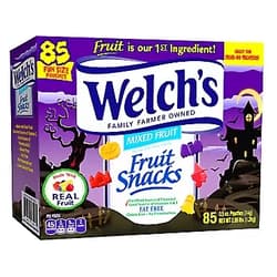 Welch’s Fruit Snacks Welch~'s Fruit Snacks 2 Set of 85 Count - Welch's Halloween Fun Size Fruit Snacks, 0.5 Ounce 1 Count (Pack of 2)
