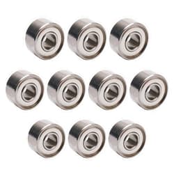 JIUWU 3x8x4 mm Miniature Steel Bearing Skateboard Deep Groove Ball Bearings Pack of 10