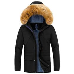 wantdo Men's Thicken Winter Coat Insulated Warm Parka Jacket Hooded Puffer Jacket