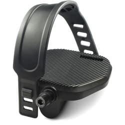 MARQUE Exercise Bike Pedals with Straps - 9/16 inch Thread Compatible with Peloton Bike, Echelon, Stationary Bike & Indoor Cycling - Ride Indoor Fitness Bikes with Regular Sneakers