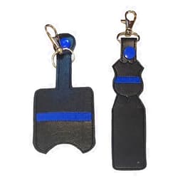 Handmade Thin Blue Line Hand Sanitizer Holder And/Or Lip Balm Holder
